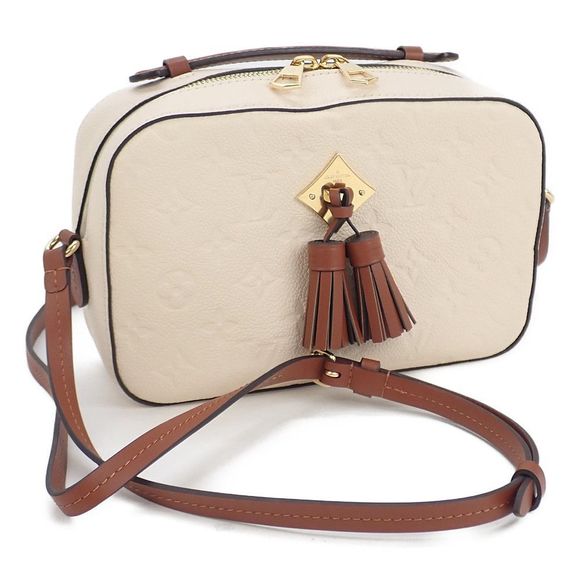 Louis Vuitton Monogram Emplant Saintonge Shoulder Bag Creme Caramel